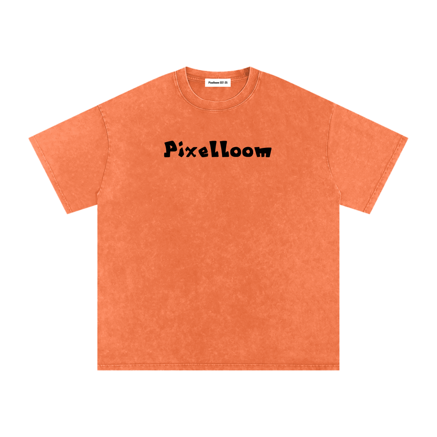 Snow Washed Oversized Cotton T-Shirt By Pixelloom