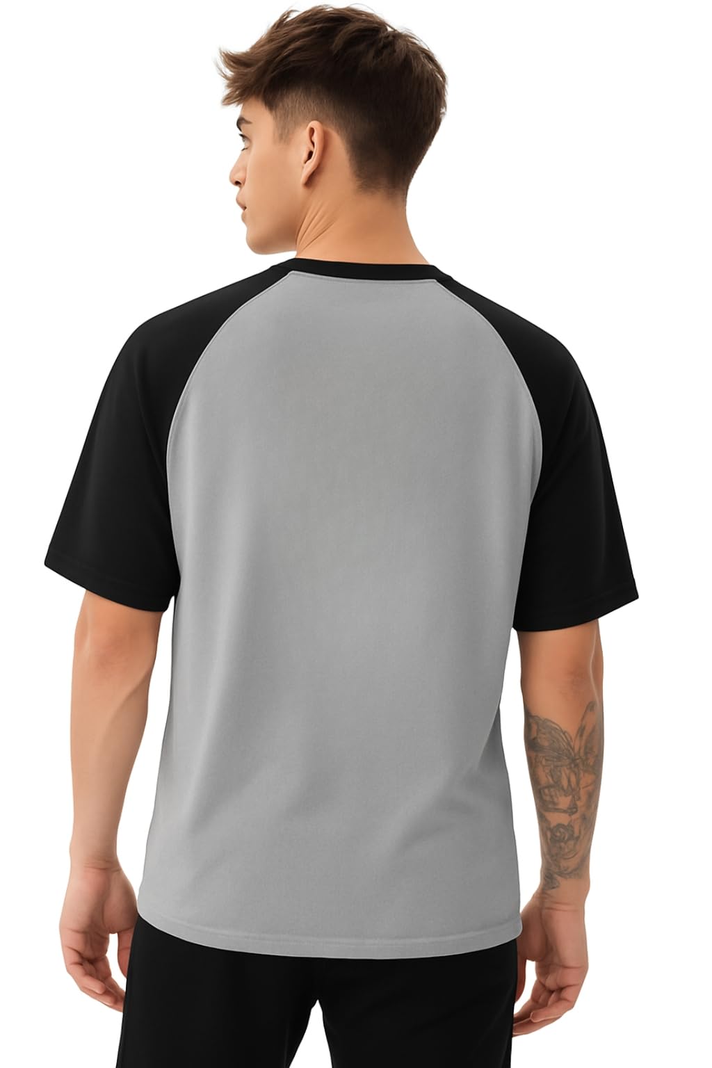 LEOTUDE Men Polycotton Classy Look Dri-Fit Round Neck Half Sleeve Tshirt| Colorful Oversized Fit T-Shirt for Mans
