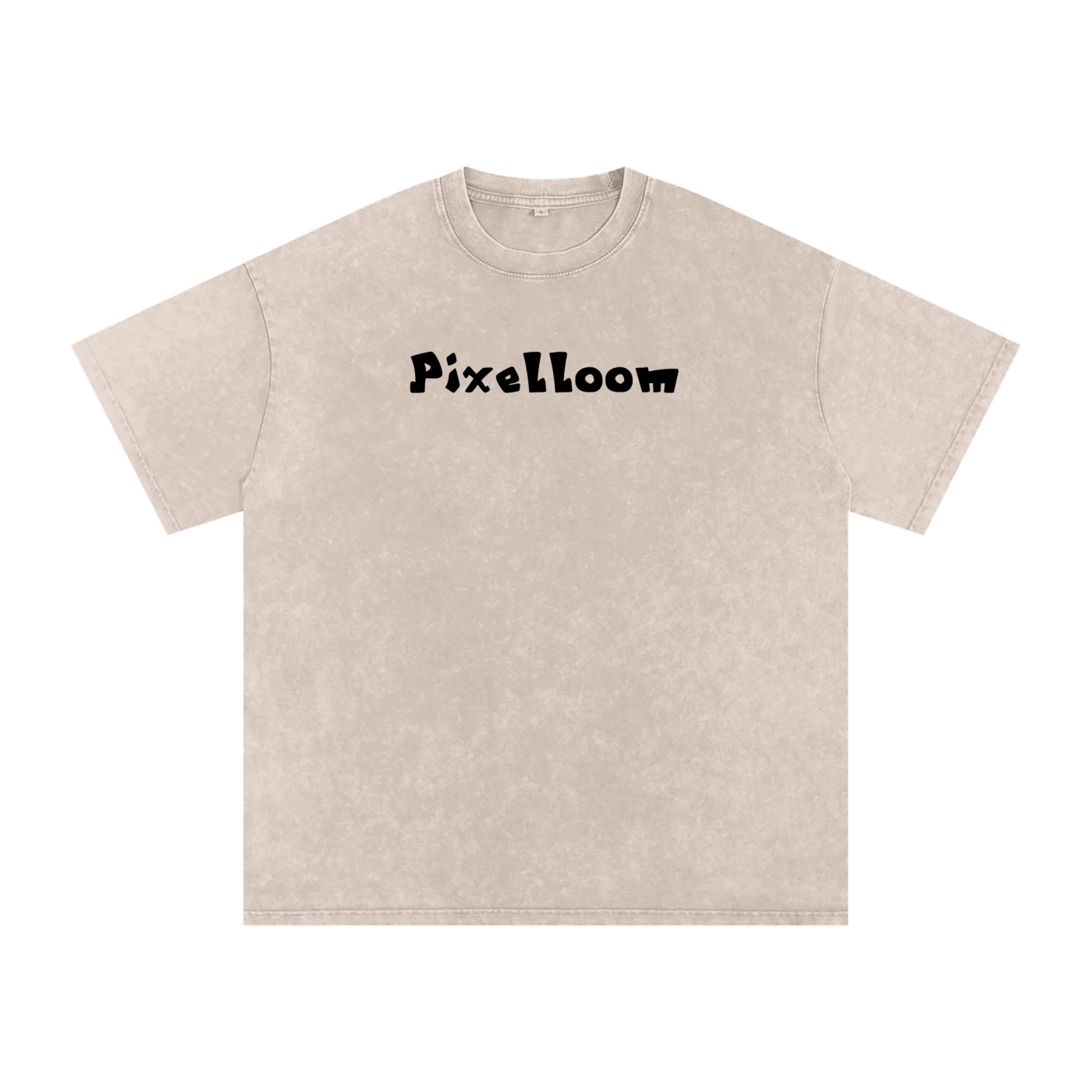 Snow Washed Oversized Cotton T-Shirt By Pixelloom