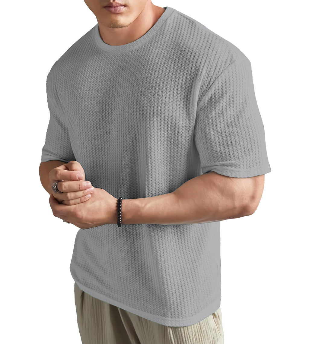 SHODOX® Mens Solid Dotted Unique Design Oversized Tshirt for Men - Round Neck Loose Fit Drop Shoulder Mens T-Shirt