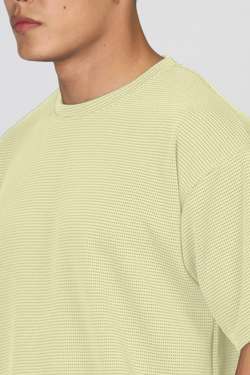 SHODOX® Mens Solid Dotted Unique Design Oversized Tshirt for Men - Round Neck Loose Fit Drop Shoulder Mens T-Shirt
