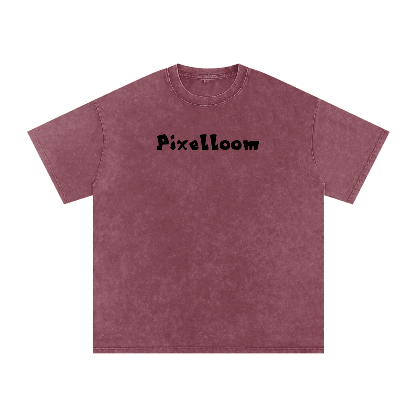 Snow Washed Oversized Cotton T-Shirt By Pixelloom